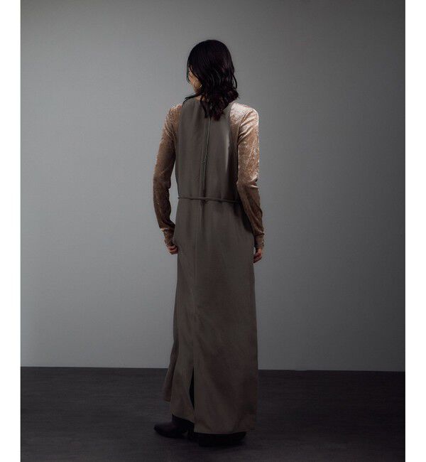 SALON adam et rope'「[25AW]GENTLE SILK ジャンパースカート【セットアップ対応・洗える】」|ワンピース|