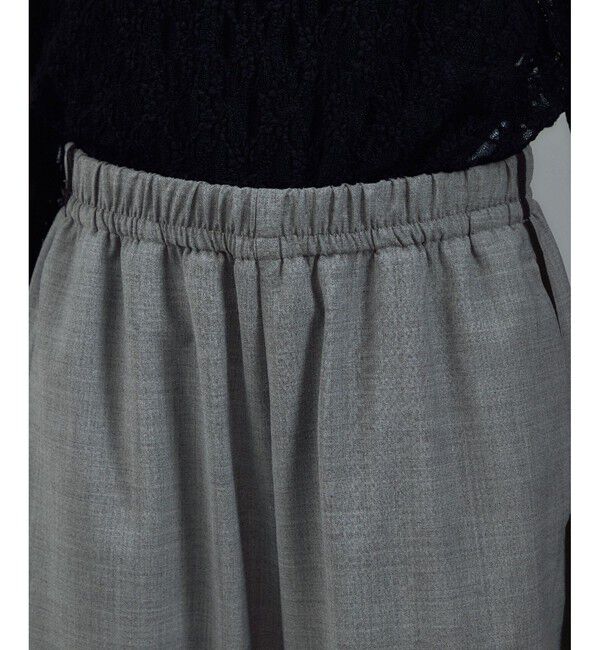 SALON adam et rope'「GREENWOOLサイドベロアラインパンツ［ストレッチ・接触冷感・防シワ］」|チノ|