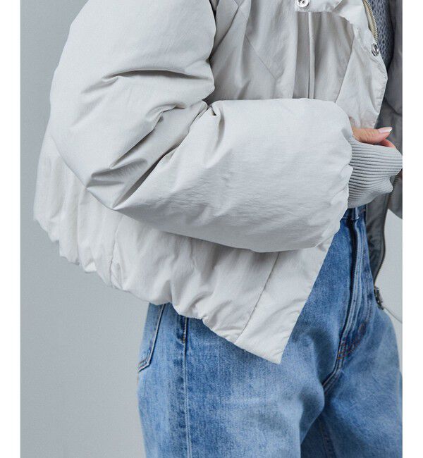 SALON adam et rope'「[GREENDOWN（グリーンダウン）]クロップドダウンブルゾン/ 撥水加工」|ダウン|