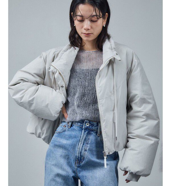 SALON adam et rope'「[GREENDOWN（グリーンダウン）]クロップドダウンブルゾン/ 撥水加工」|ダウン|