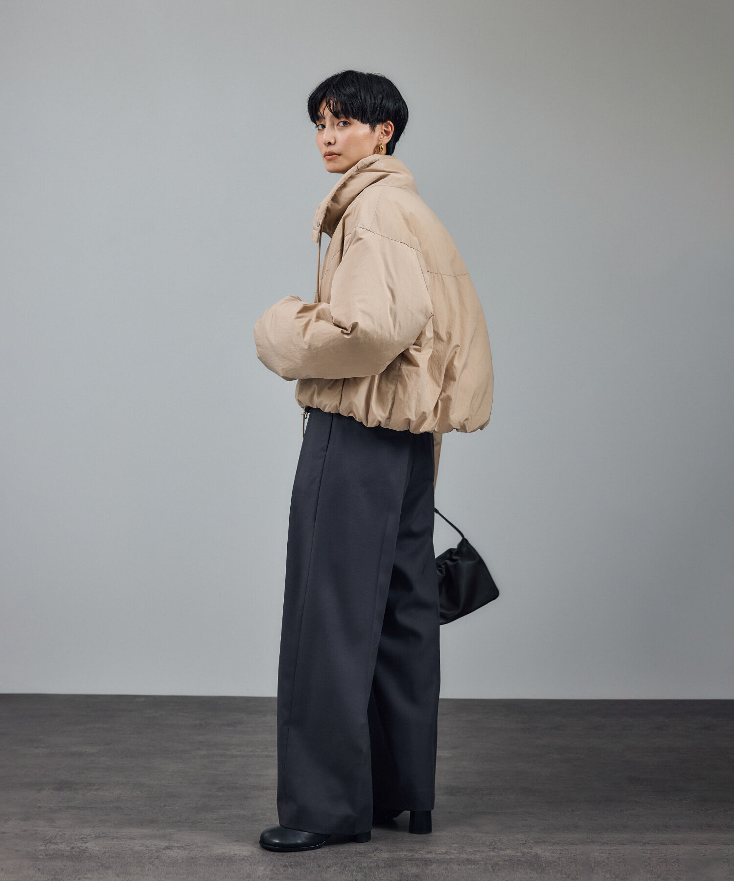 SALON adam et rope'「[GREENDOWN（グリーンダウン）]クロップドダウンブルゾン/ 撥水加工」|ダウン|