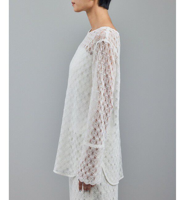 SALON adam et rope'「ラッセルレースレイヤードブラウス / セットアップ対応」|シャツ・ブラウス|