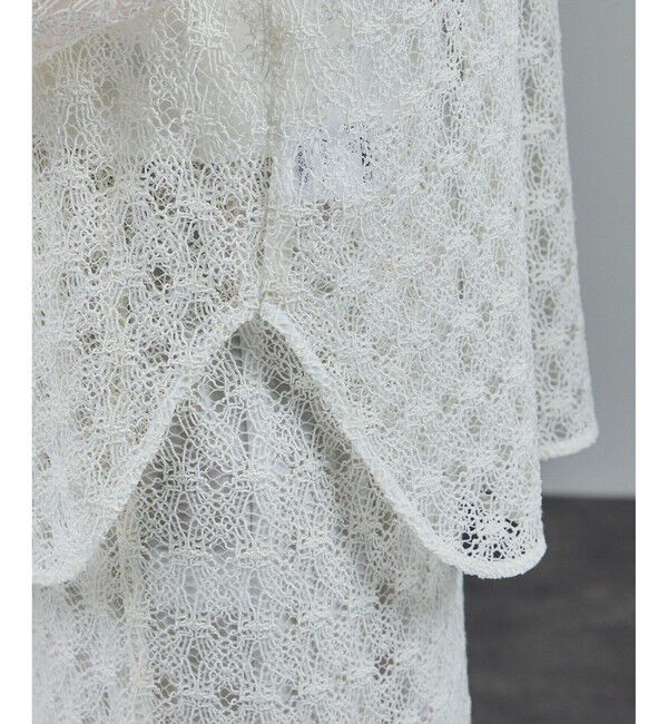 SALON adam et rope'「ラッセルレースレイヤードブラウス / セットアップ対応」|シャツ・ブラウス|