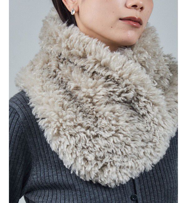 SALON adam et rope'「【HELEN MOORE（ヘレンムーア）】ラウンドアシンメトリースカーフ スヌード」|ストール|