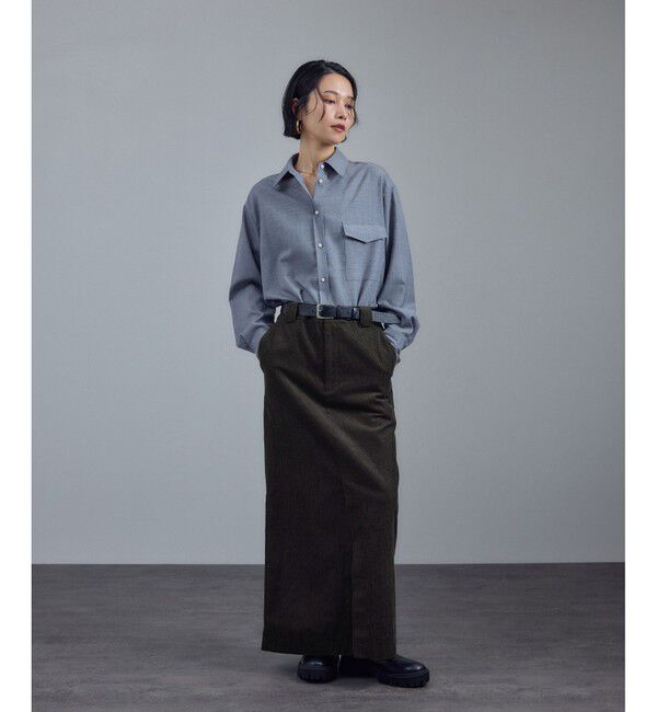 SALON adam et rope'「【WEB限定】オーガニックコットンコーデュロイナロースカート」|スカート|