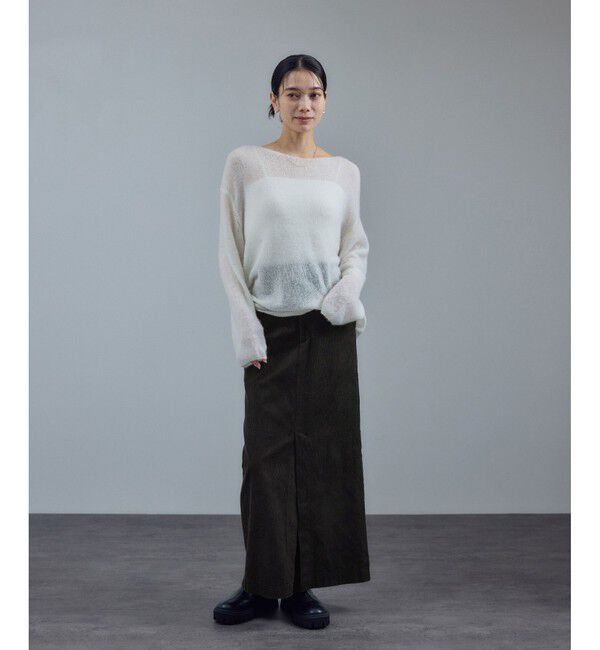 SALON adam et rope'「【WEB限定】オーガニックコットンコーデュロイナロースカート」|スカート|