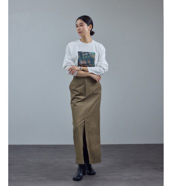 SALON adam et rope'「【WEB限定】オーガニックコットンコーデュロイナロースカート」|スカート|