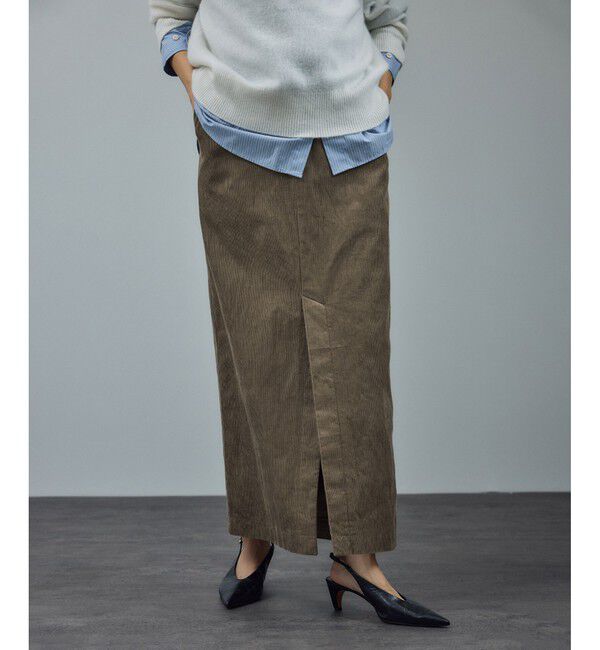 SALON adam et rope'「【WEB限定】オーガニックコットンコーデュロイナロースカート」|スカート|