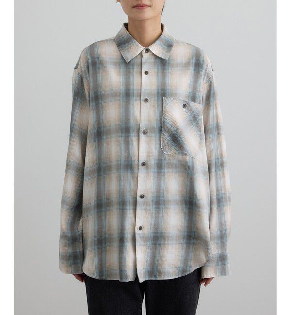 SALON adam et rope'「コットンリヨセルチェックシャツ」|シャツ・ブラウス|