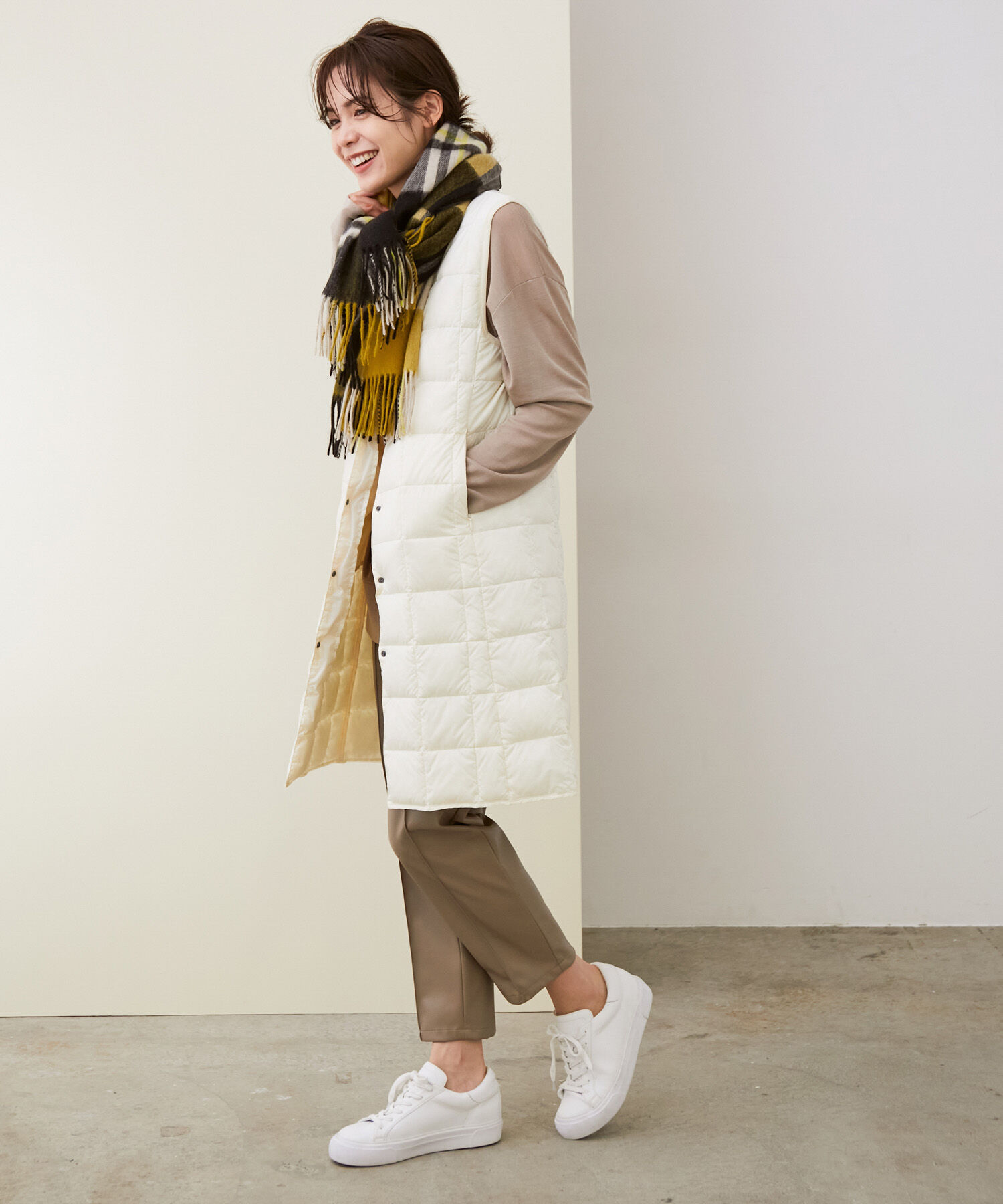 ROPE「チェック柄ウールストール」|ストール|