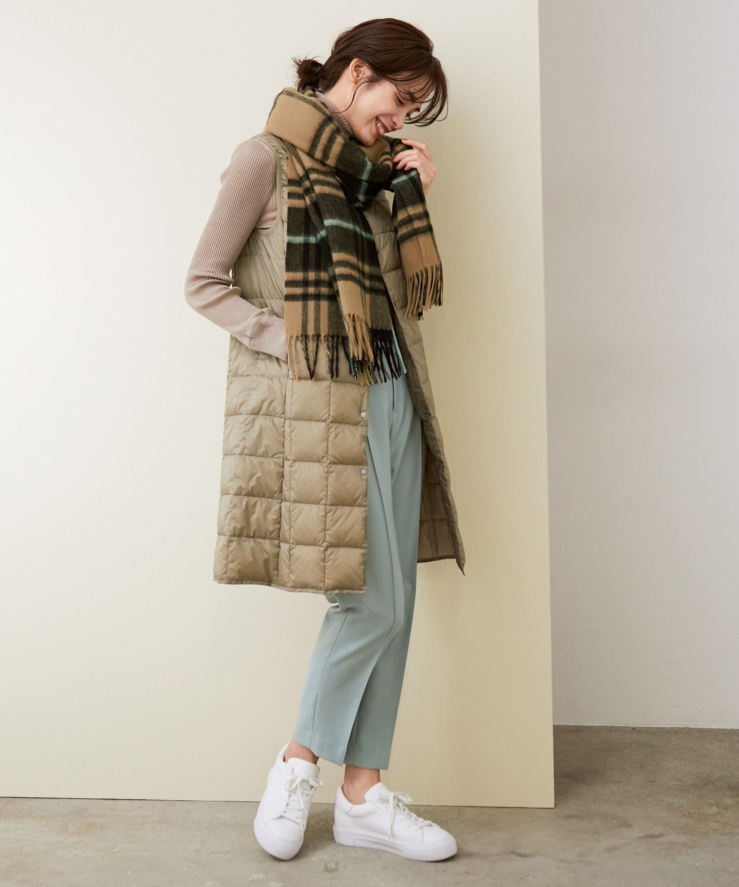 ROPE「チェック柄ウールストール」|ストール|