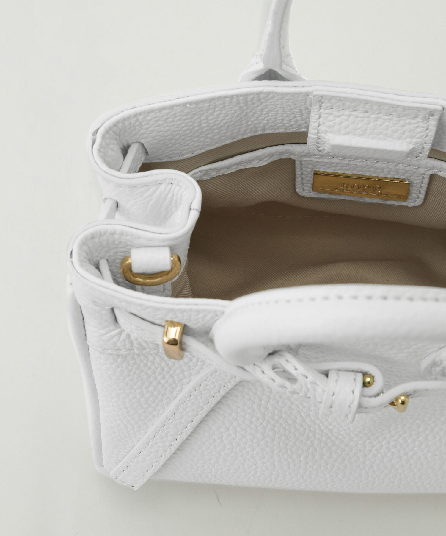 ROPE「【一部直営店舗・WEB限定】リアルレザーナローベルトミニバッグ」|ハンドバッグ|