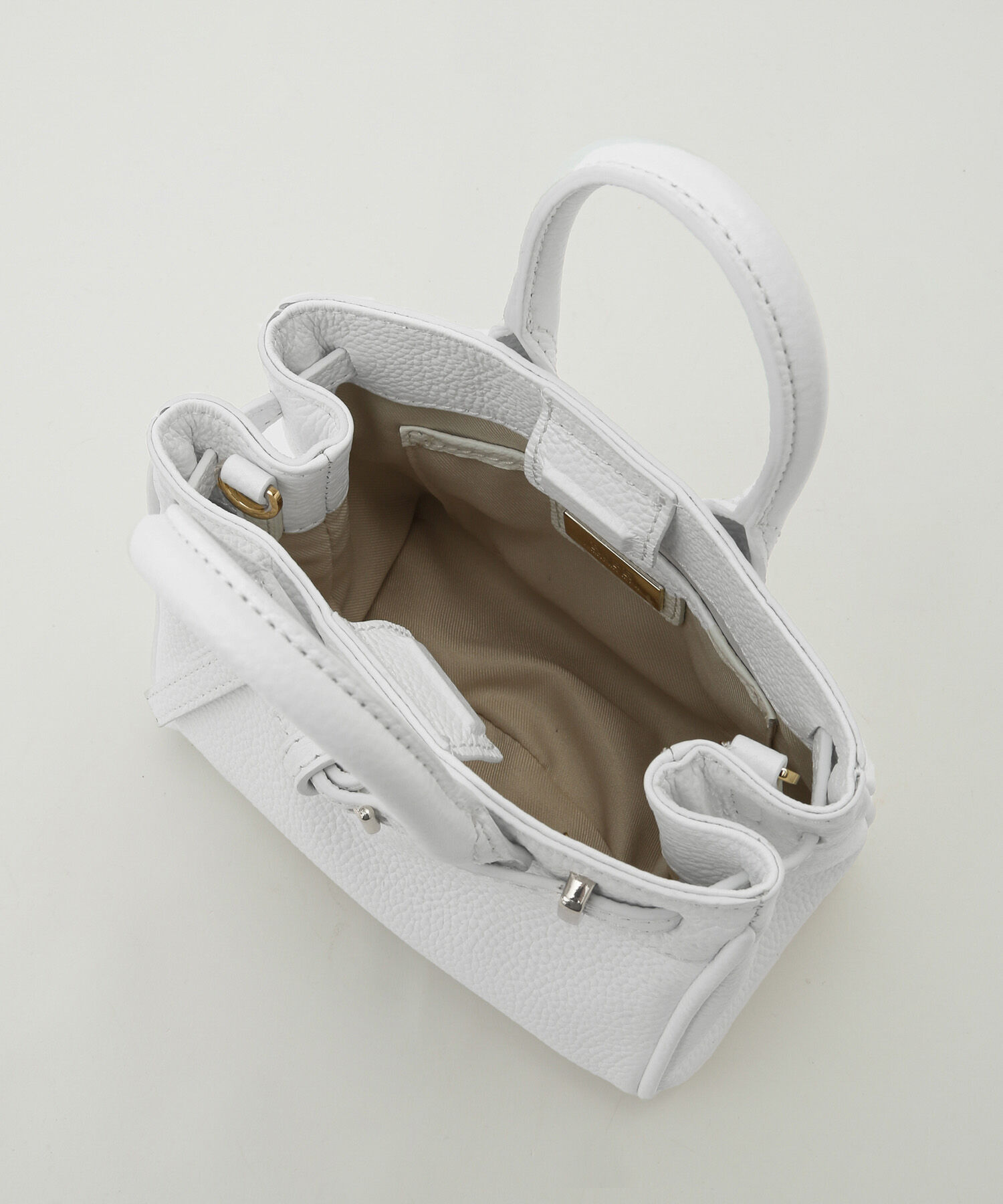 ROPE「【一部直営店舗・WEB限定】リアルレザーナローベルトミニバッグ」|ハンドバッグ|