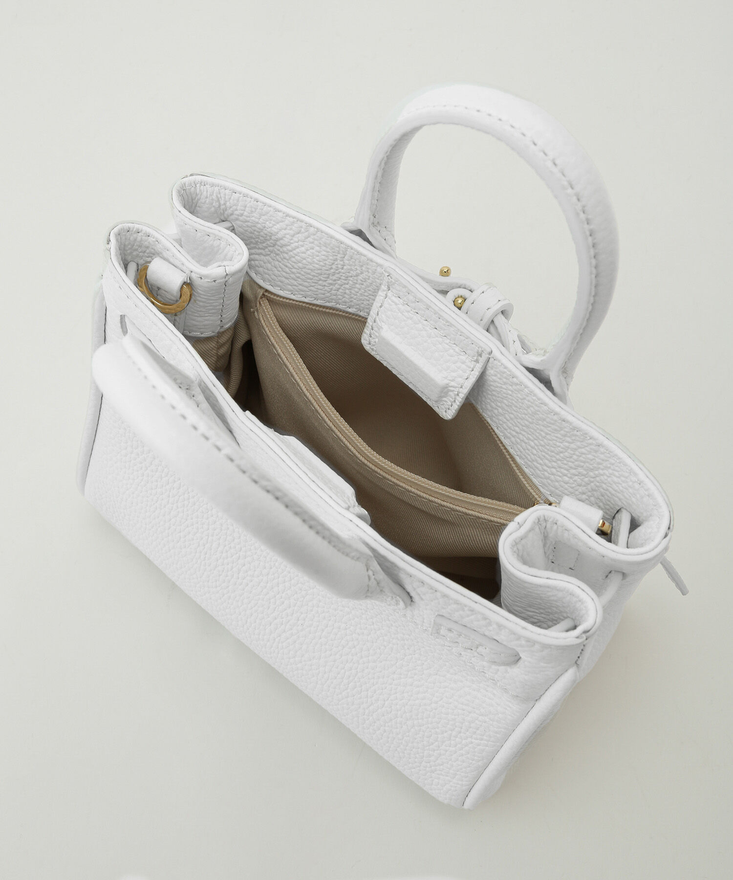 ROPE「【一部直営店舗・WEB限定】リアルレザーナローベルトミニバッグ」|ハンドバッグ|