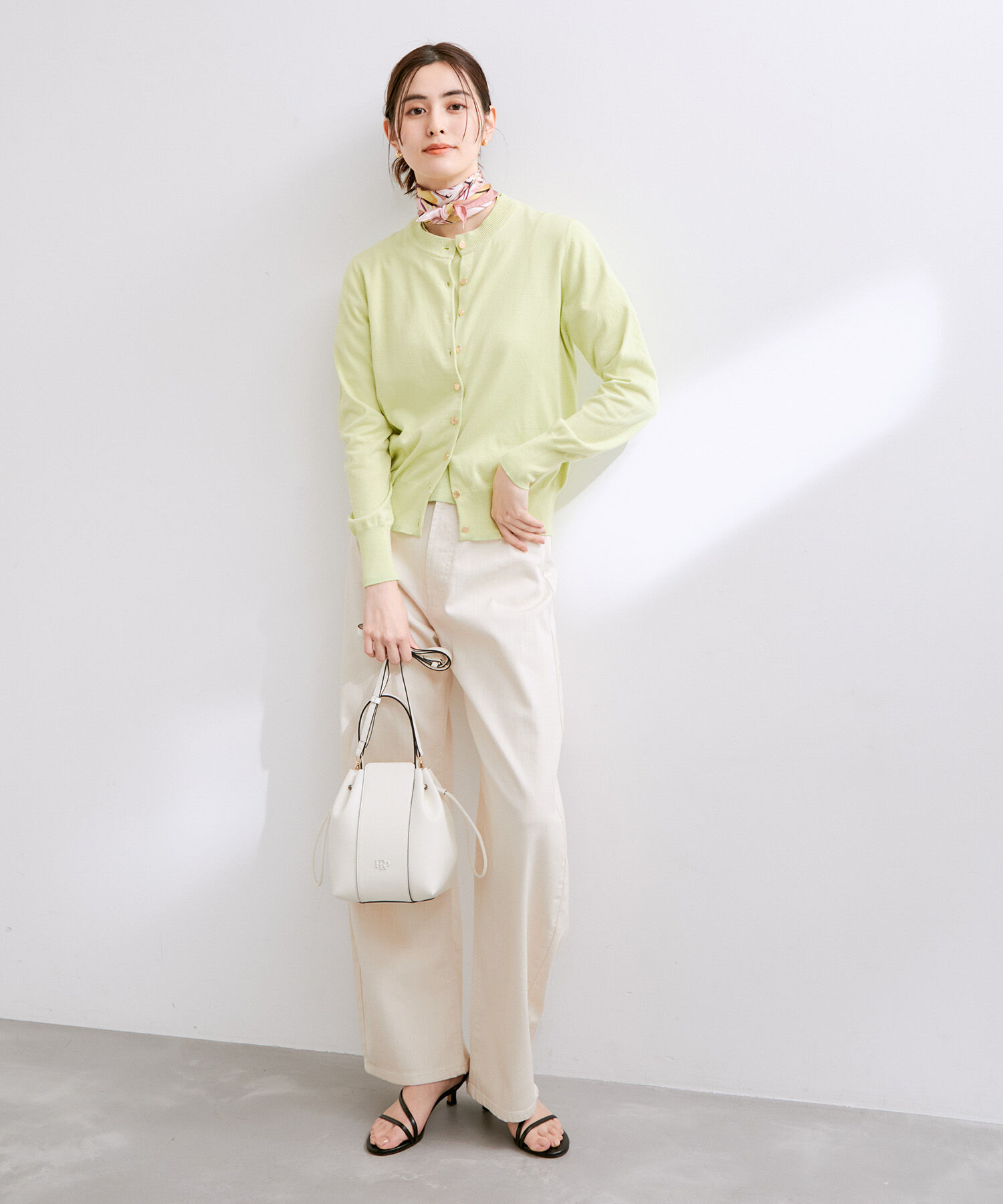 ROPE「【洗える】カーブラインカラーチノデニムパンツ」|チノ|