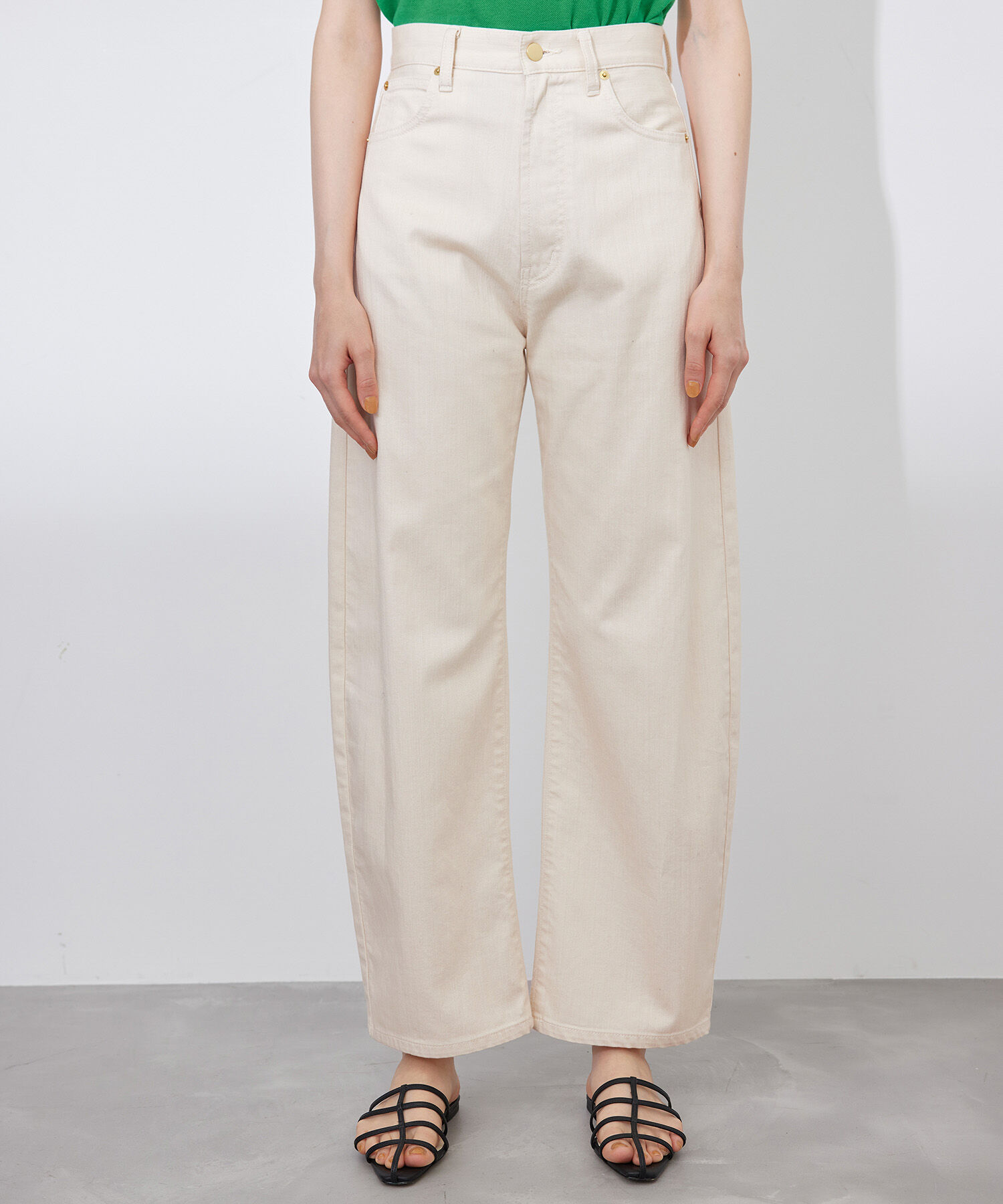 ROPE「【洗える】カーブラインカラーチノデニムパンツ」|チノ|