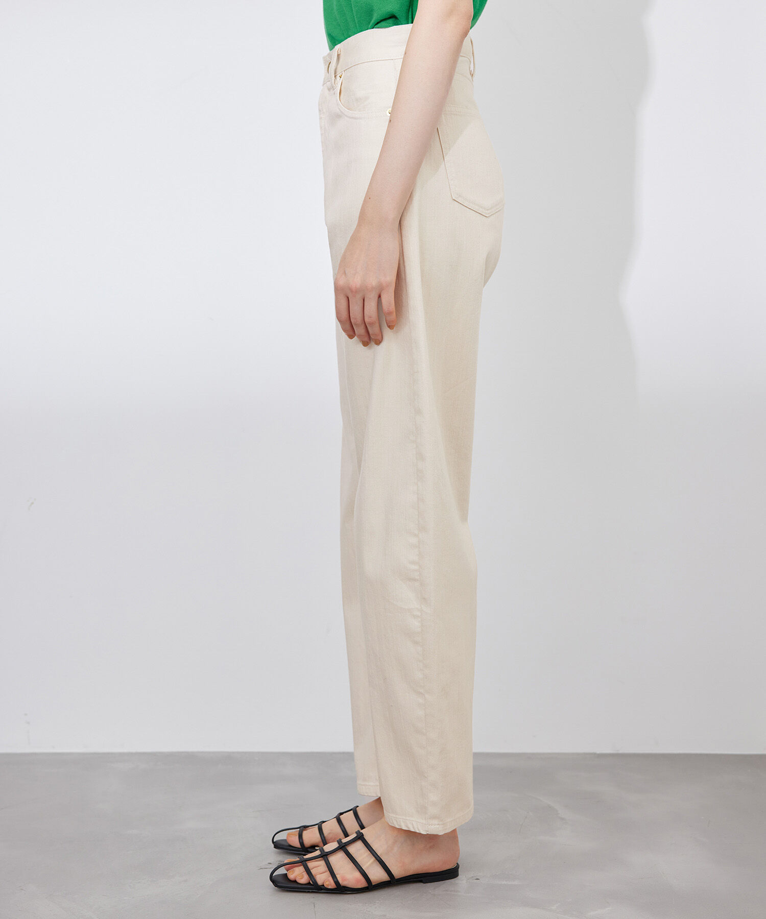 ROPE「【洗える】カーブラインカラーチノデニムパンツ」|チノ|