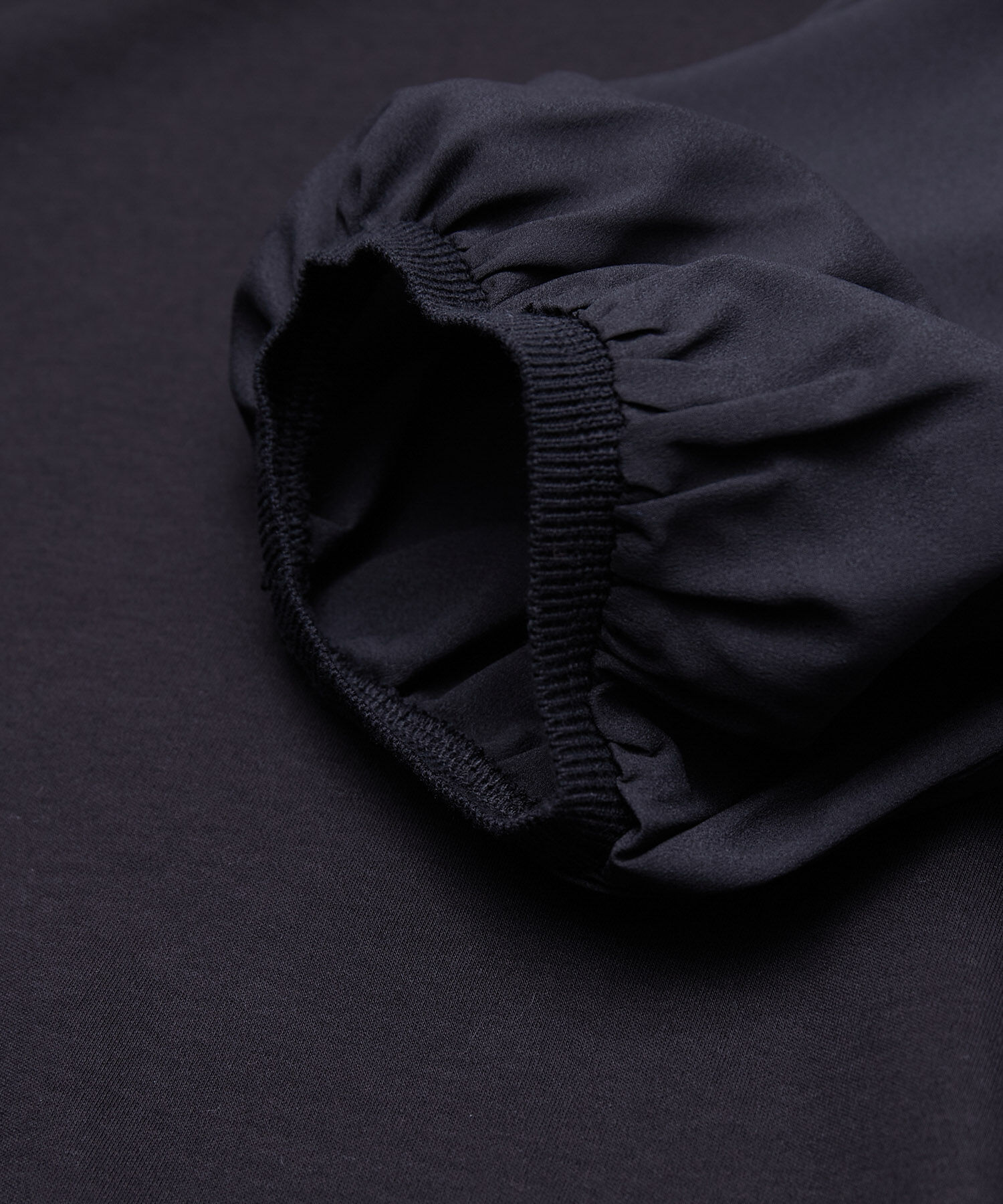 ROPE「【洗える】シフォンコンビギャザーパフスリーブカットソー」|Tシャツ・カットソー|