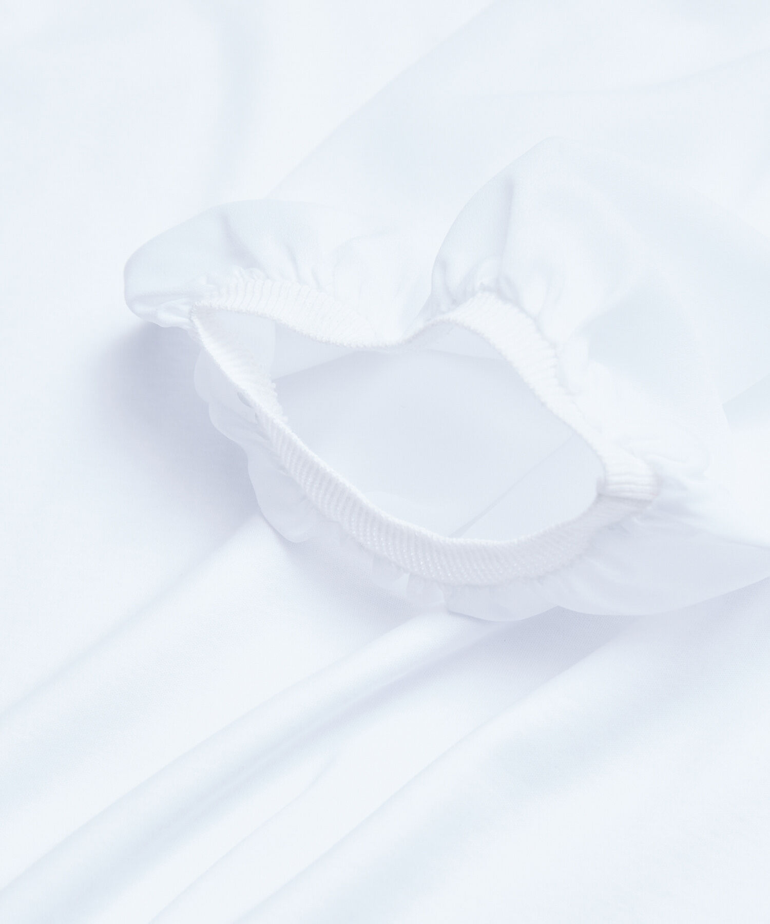 ROPE「【洗える】シフォンコンビギャザーパフスリーブカットソー」|Tシャツ・カットソー|