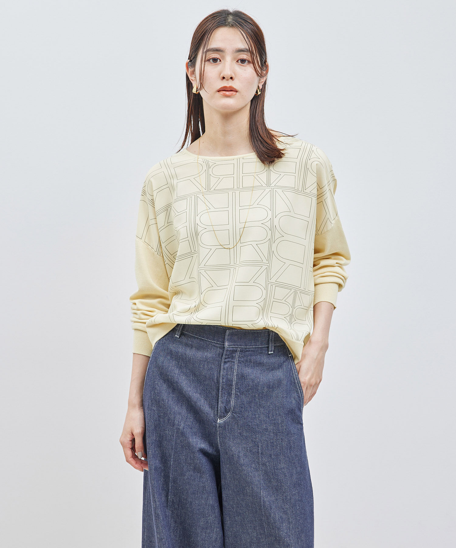 ROPE「【雑誌掲載】モノグラムプリントドッキングプルオーバー【セットアップ対応】」|Tシャツ・カットソー|キナリ(16)