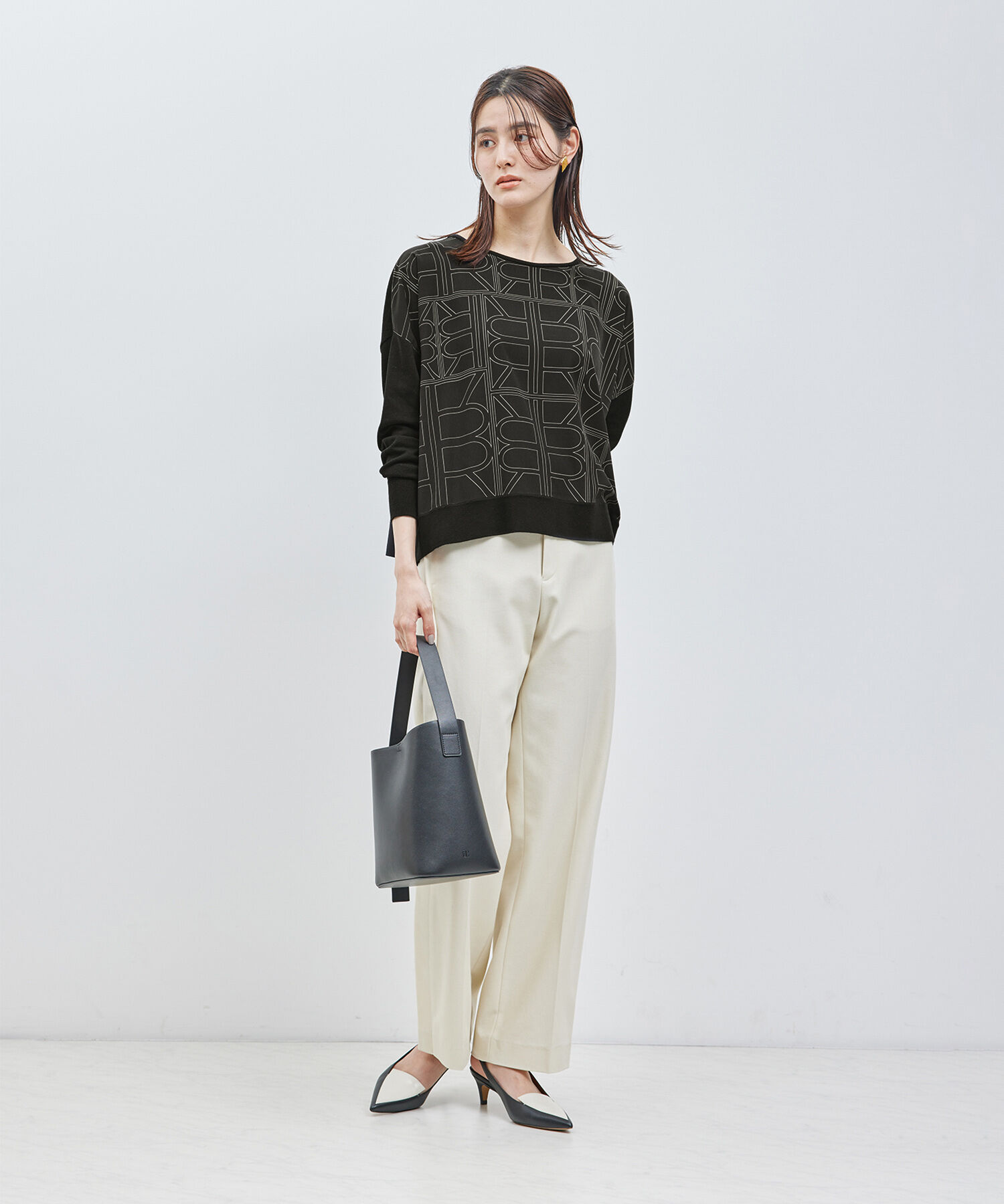 ROPE「【雑誌掲載】モノグラムプリントドッキングプルオーバー【セットアップ対応】」|Tシャツ・カットソー|