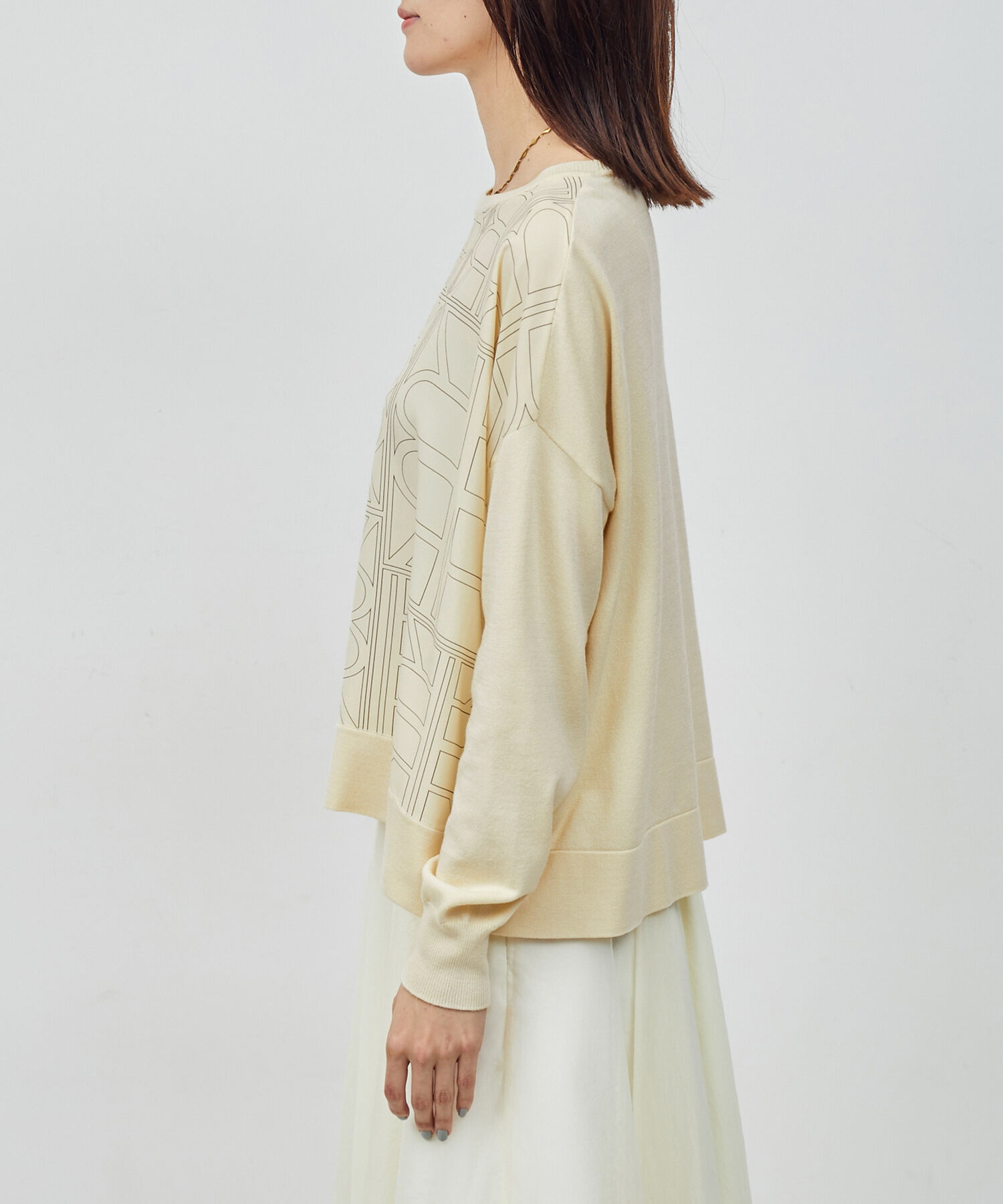 ROPE「【雑誌掲載】モノグラムプリントドッキングプルオーバー【セットアップ対応】」|Tシャツ・カットソー|