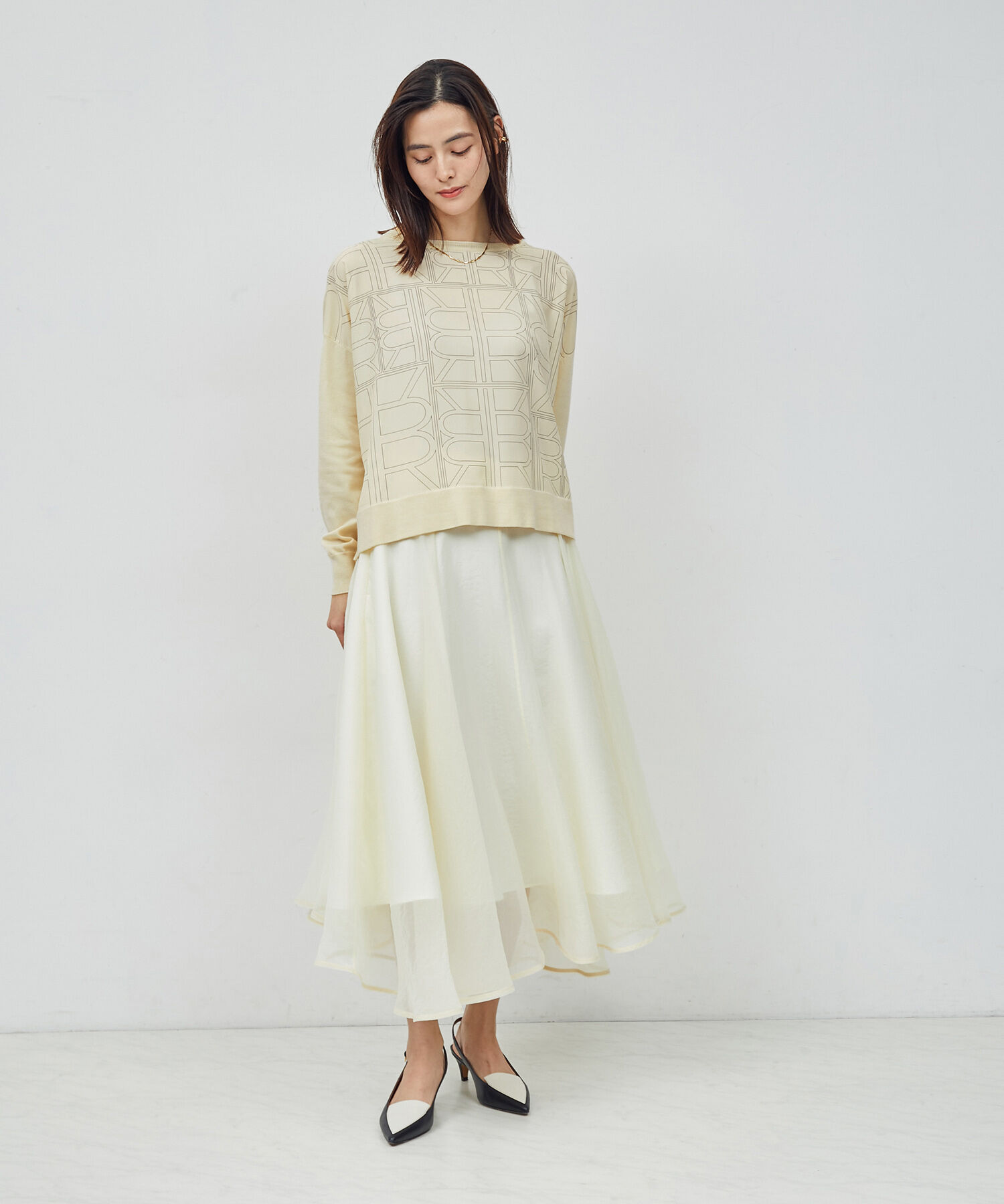 ROPE「【雑誌掲載】モノグラムプリントドッキングプルオーバー【セットアップ対応】」|Tシャツ・カットソー|