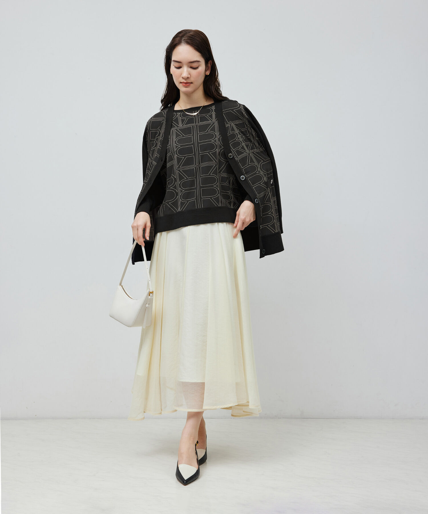 ROPE「【雑誌掲載】モノグラムプリントドッキングプルオーバー【セットアップ対応】」|Tシャツ・カットソー|