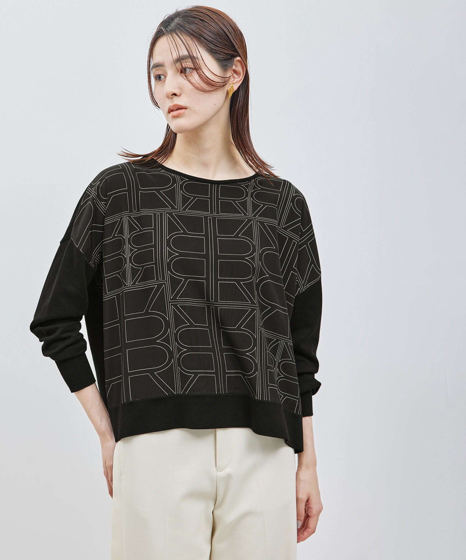 ROPE「【雑誌掲載】モノグラムプリントドッキングプルオーバー【セットアップ対応】」|Tシャツ・カットソー|