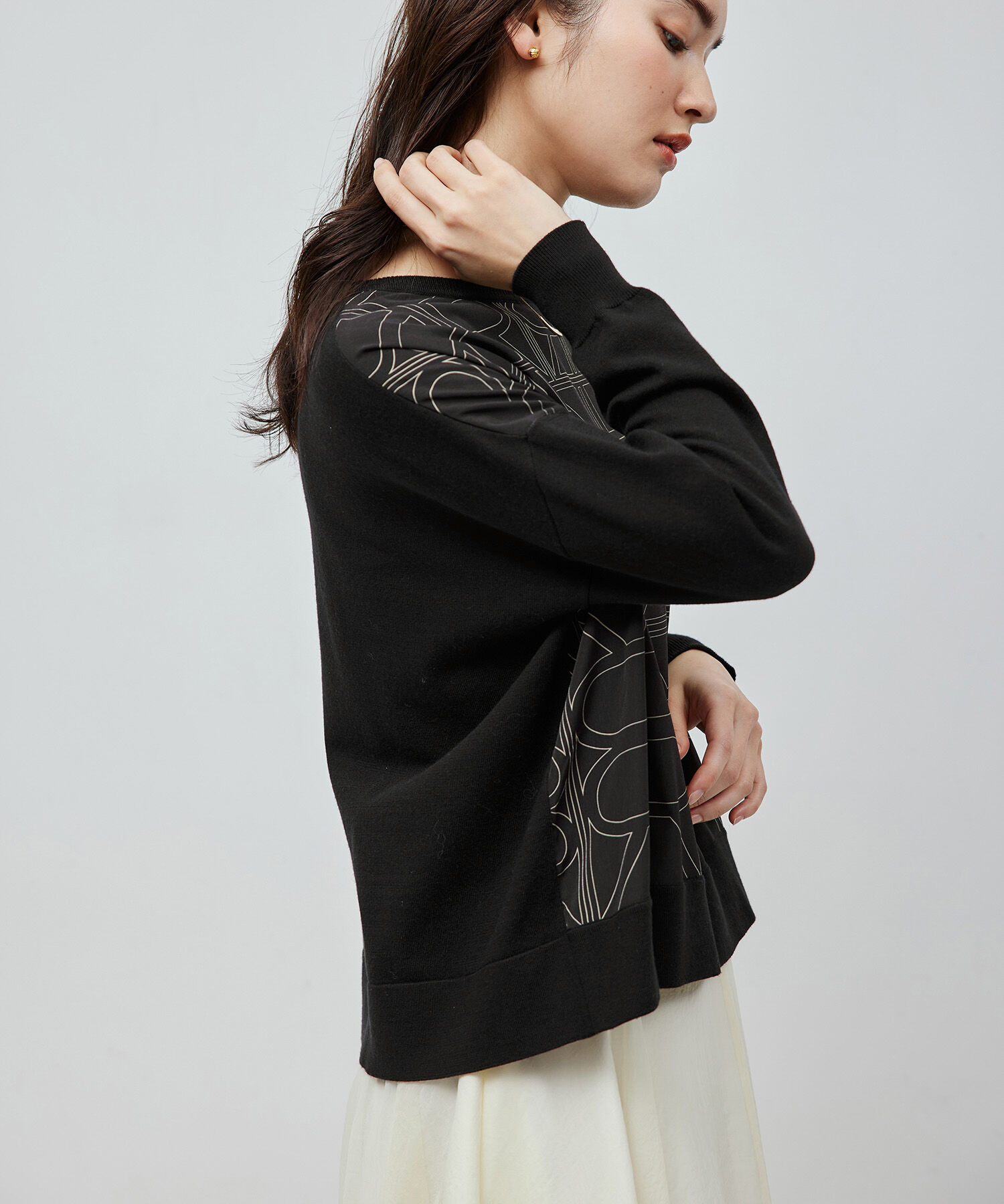 ROPE「【雑誌掲載】モノグラムプリントドッキングプルオーバー【セットアップ対応】」|Tシャツ・カットソー|