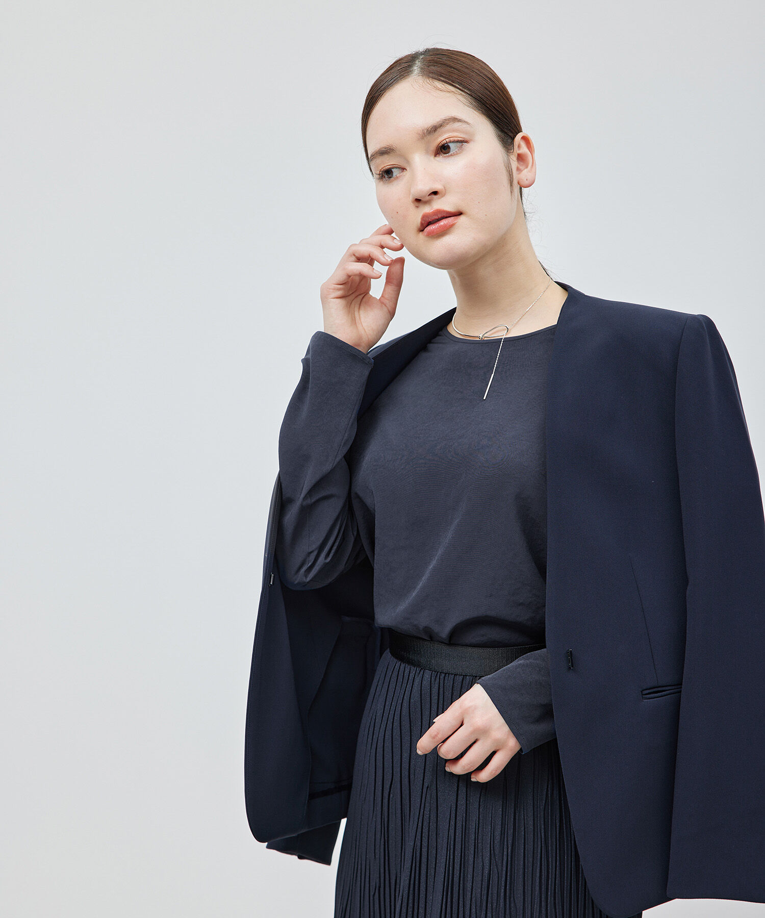 ROPE「シルクライクサテン長袖Tシャツ」|Tシャツ・カットソー|