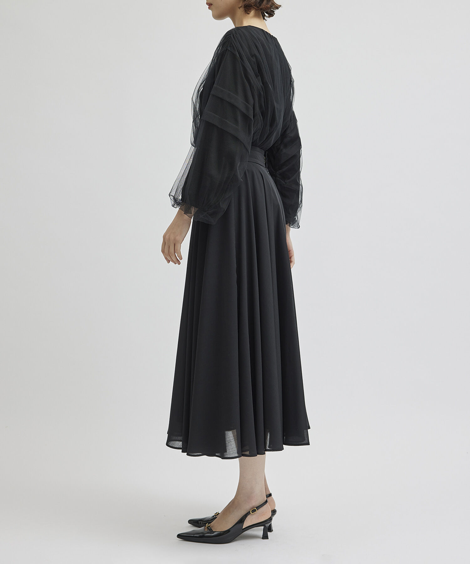 ROPE「マナードボイルシアーサーキュラースカート/セットアップ対応」|スカート|