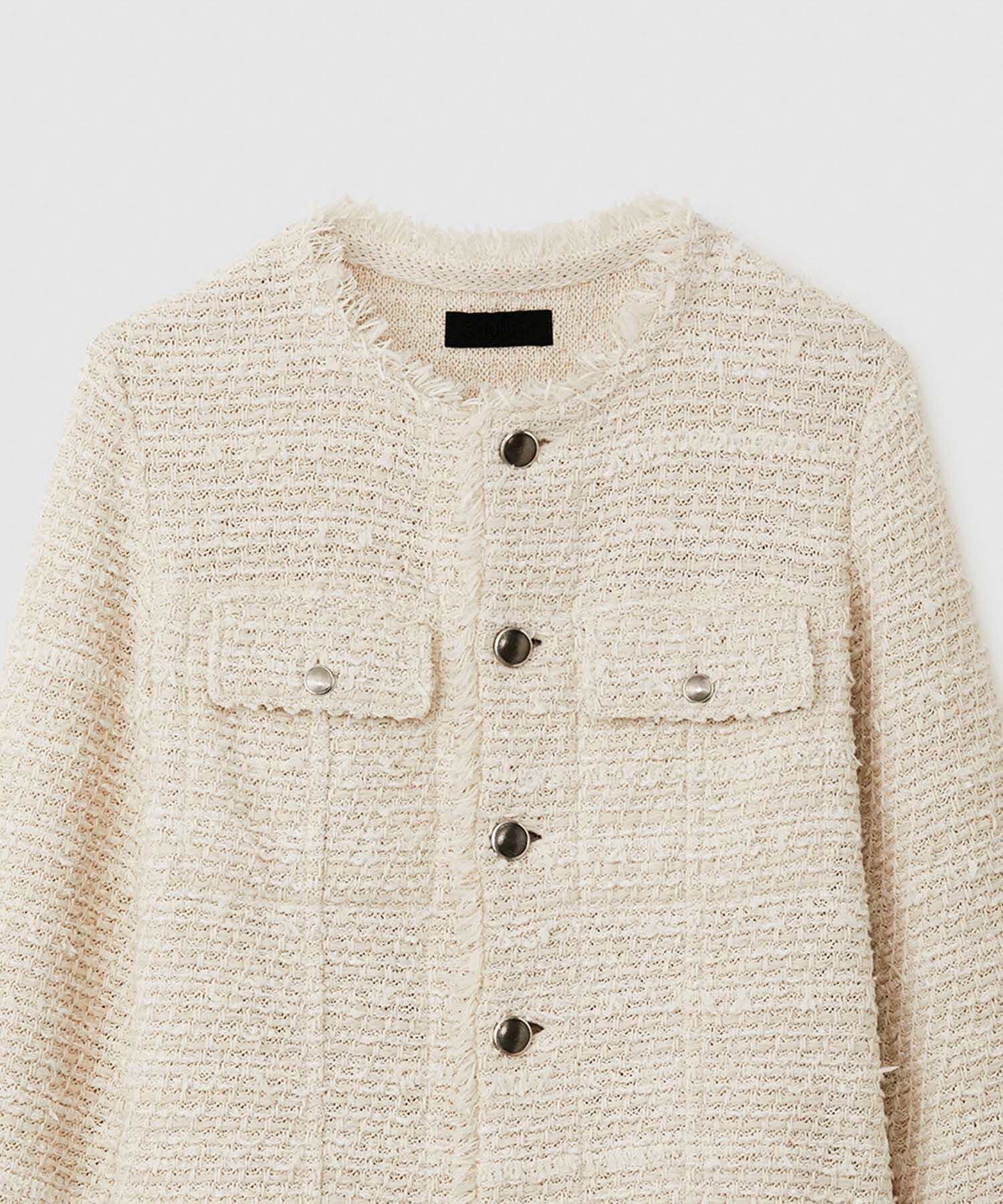 ROPE「【COOHEM】BASIC TWEED JACKET (コーヘン/ベーシックツイードジャケット)」|ノーカラージャケット|