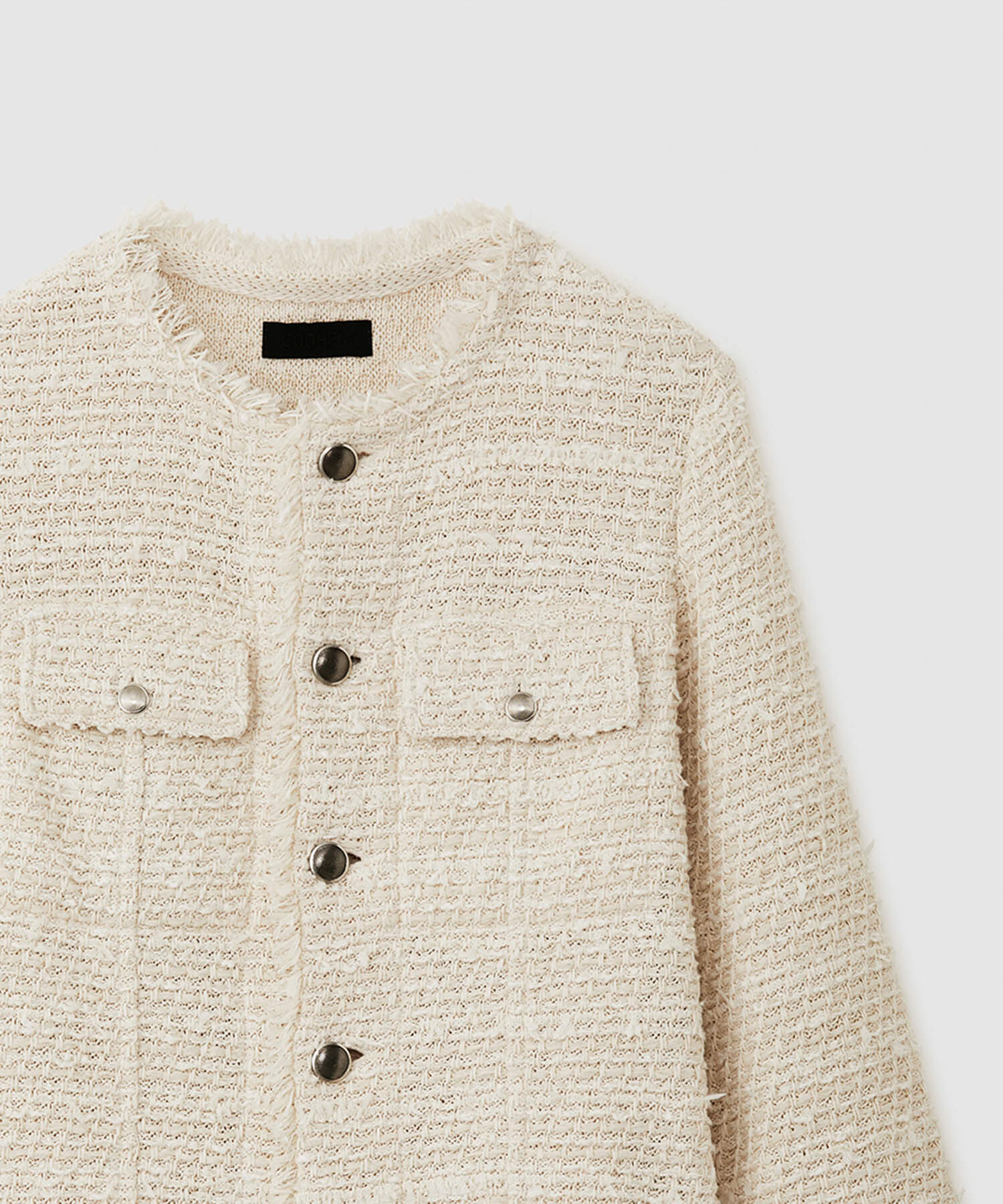 ROPE「【COOHEM】BASIC TWEED JACKET (コーヘン/ベーシックツイードジャケット)」|ノーカラージャケット|