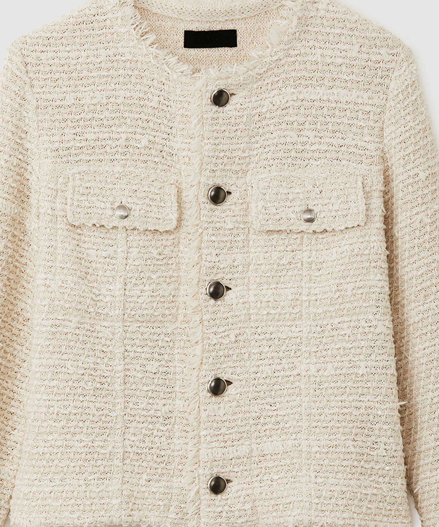 ROPE「【COOHEM】BASIC TWEED JACKET (コーヘン/ベーシックツイードジャケット)」|ノーカラージャケット|