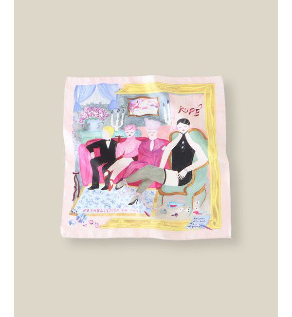 ROPE「【4 ARTIST for ROPE'】コラボ シルクスカーフ/Sサイズ」|バンダナ・スカーフ|