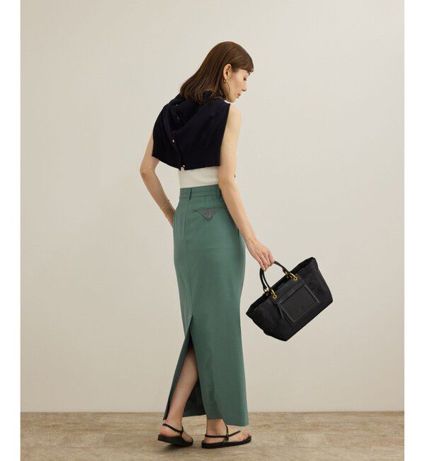 ROPE「【撥水】ウールストレートタイトスカート」|スカート|