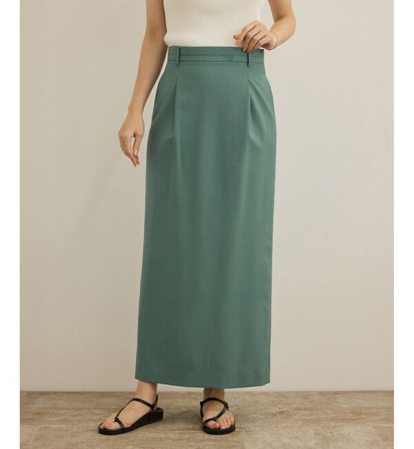 ROPE「【撥水】ウールストレートタイトスカート」|スカート|