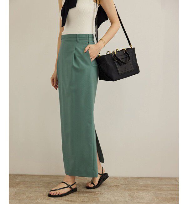 ROPE「【撥水】ウールストレートタイトスカート」|スカート|