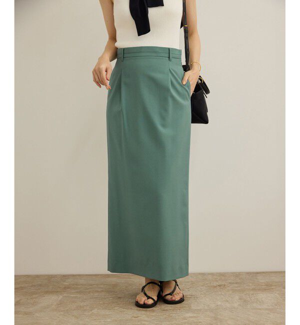 ROPE「【撥水】ウールストレートタイトスカート」|スカート|