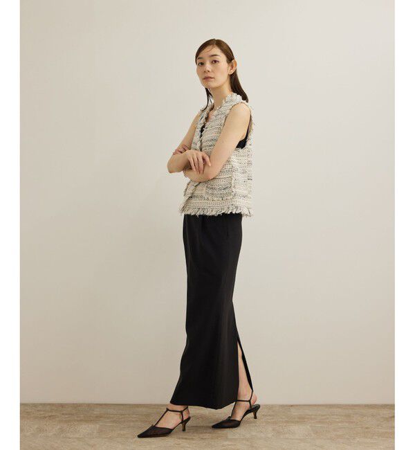 ROPE「【撥水】ウールストレートタイトスカート」|スカート|