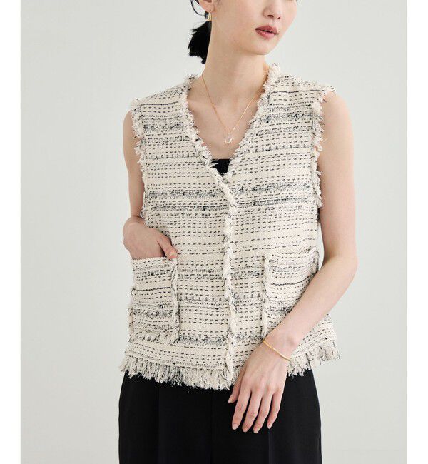 ROPE「【GIOLICA（ジオリカ）】別注TWEED V GILET（ジレ）」|ベスト・ジレ|