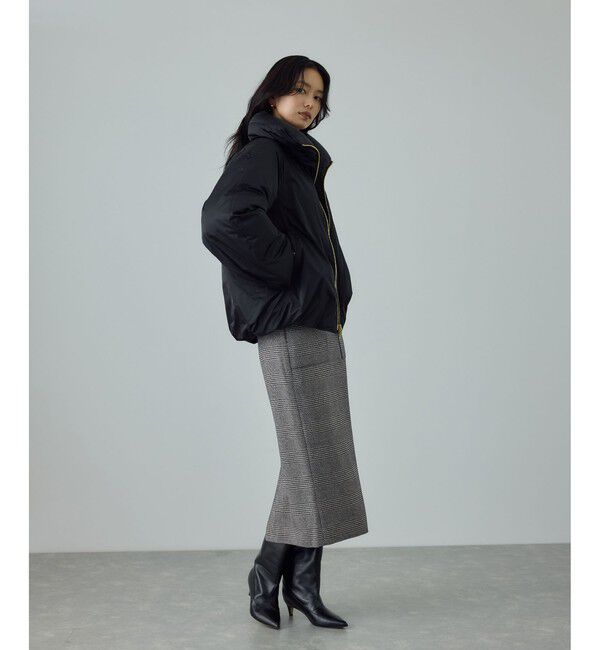 ROPE「[美人スカート]ウールレーヨンポケット付きタイトスカート(ヘリンボーン/グレンチェック)/セットアップ対応」|スカート|