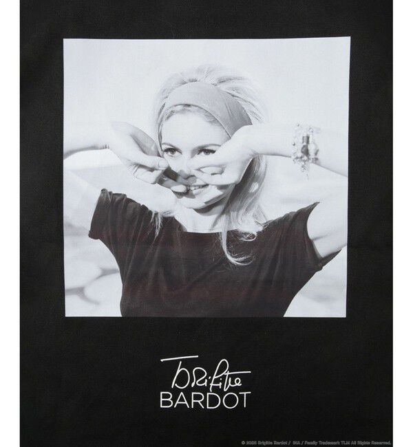 ROPE「【Brigitte Bardot&times;ROPE'・コラボ】モノクロフォトプリントキャンバストートバッグ【A4対応】」|トートバッグ|