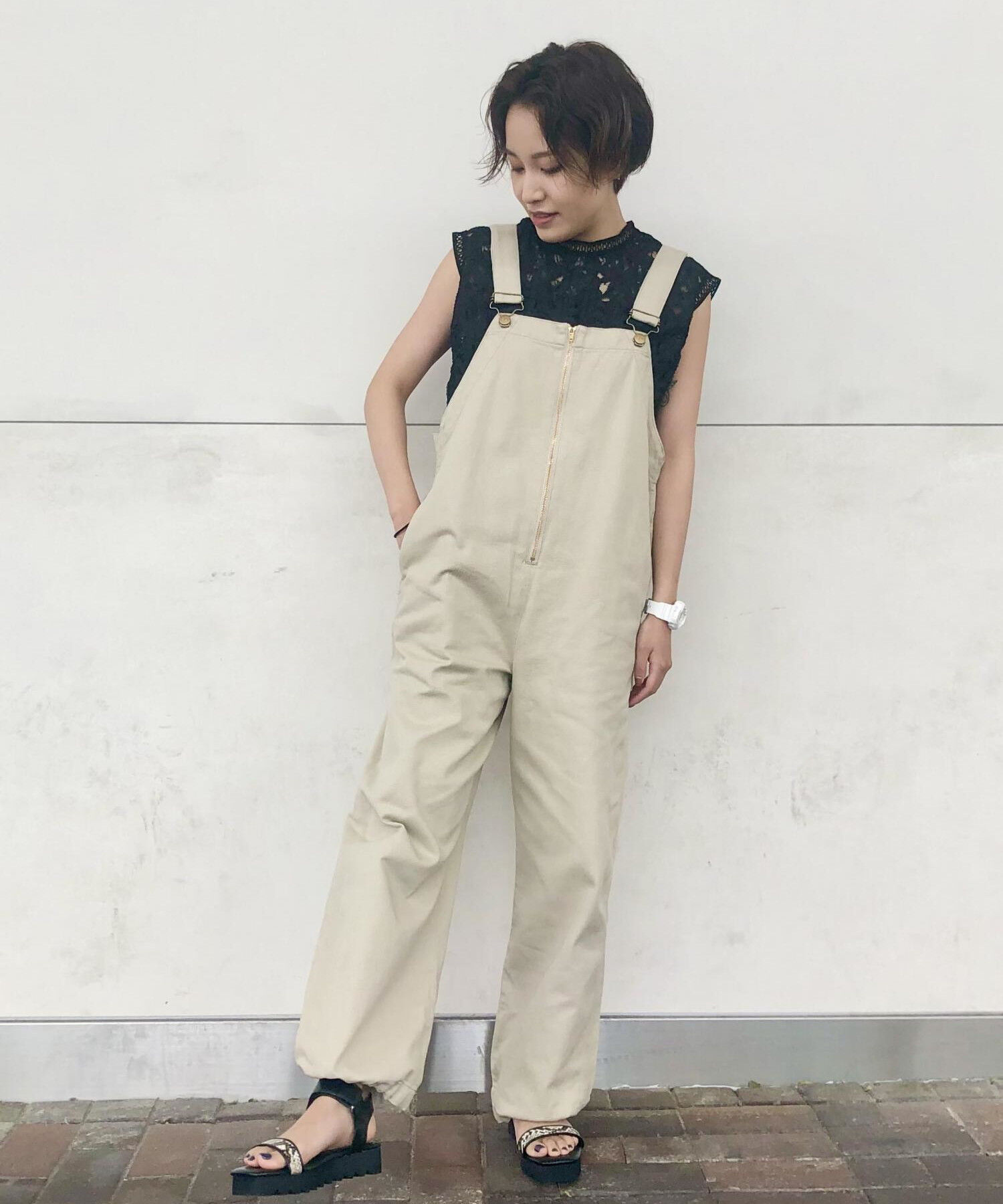 Juze「軽量スクエアトゥ厚底サンダル」|サンダル|