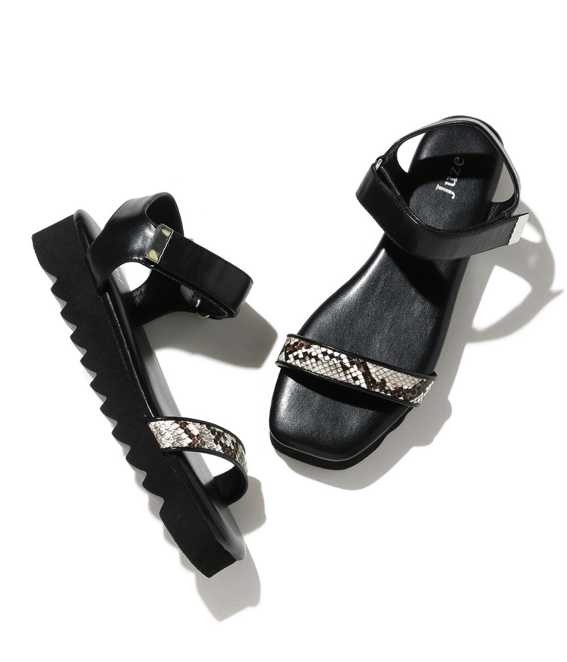 Juze「軽量スクエアトゥ厚底サンダル」|サンダル|