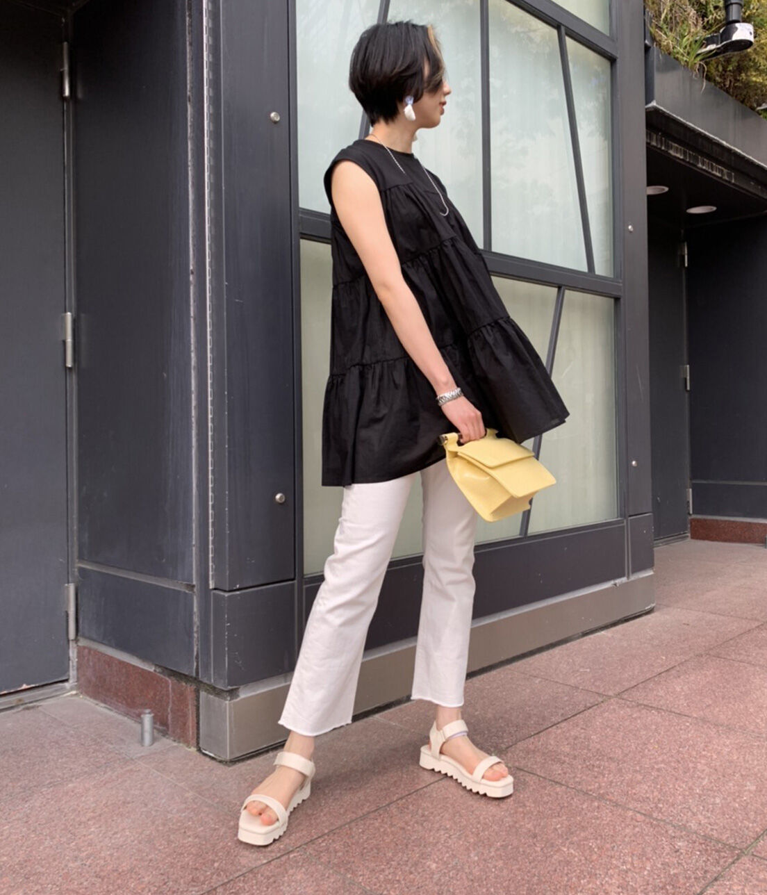 Juze「軽量スクエアトゥ厚底サンダル」|サンダル|