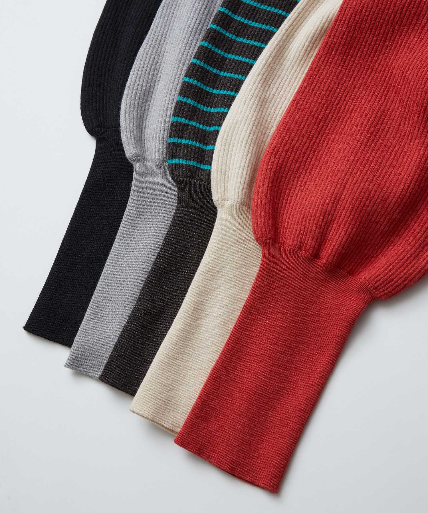 VIS「袖コンシャスきらっとメタル釦リブプルオーバー」|ニット・セーター|