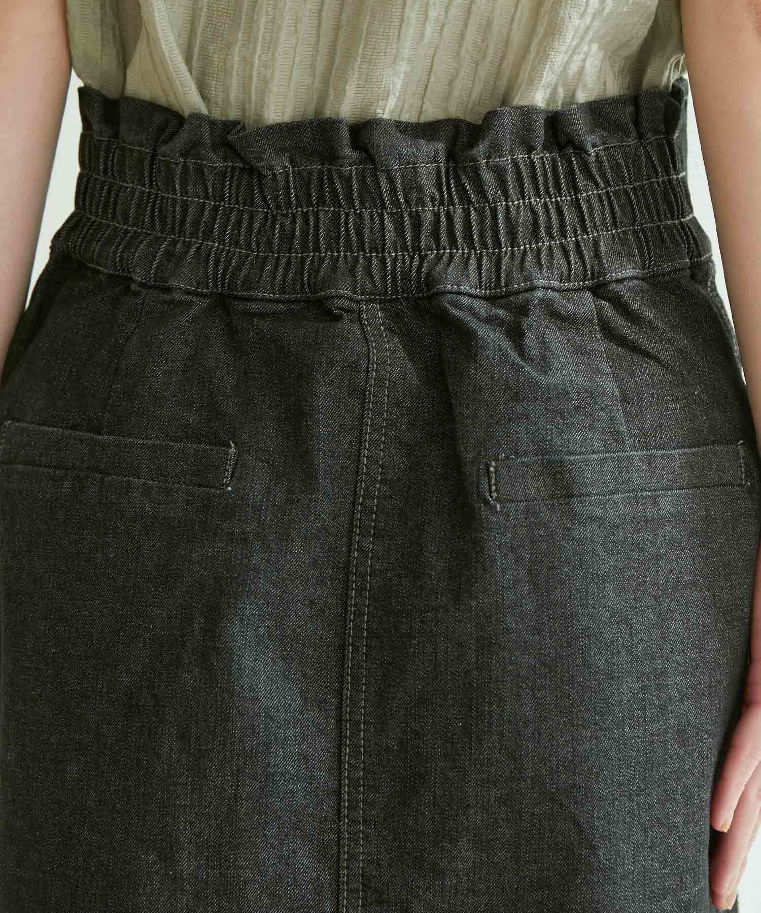 vis-a-vis「【WEB限定】【追加生産】ストレッチ性抜群。デニムIラインハイウェストスカート」|スカート|