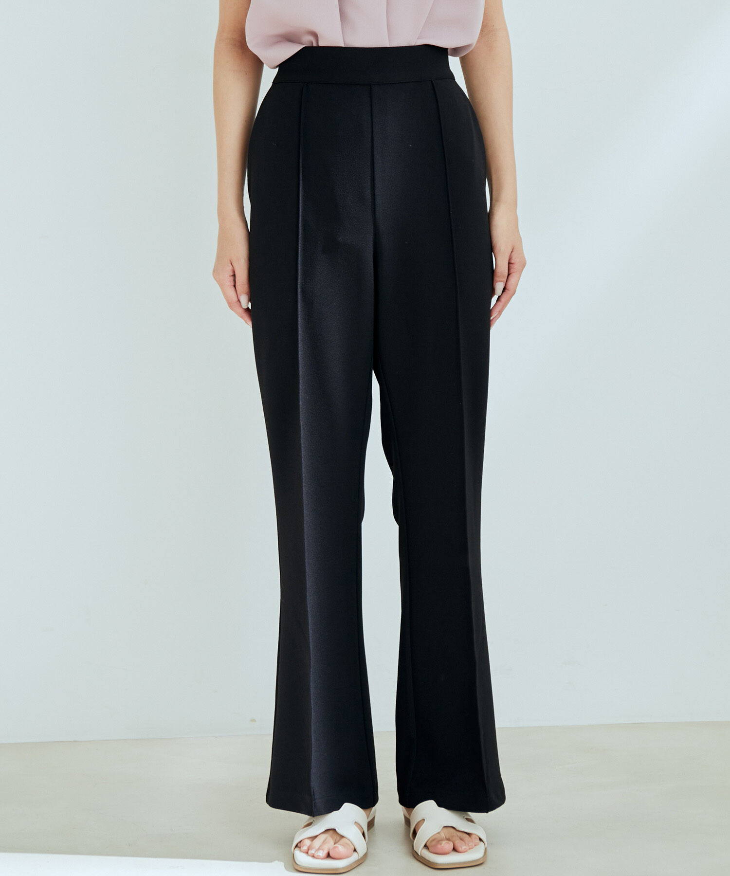 vis-a-vis「【WEB限定】【SET】フレンチスリーブタックブラウス＆フレアーパンツセット【sustainable】」|シャツ・ブラウス|